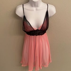 Betsey Johnson Pink Black Baby Doll M